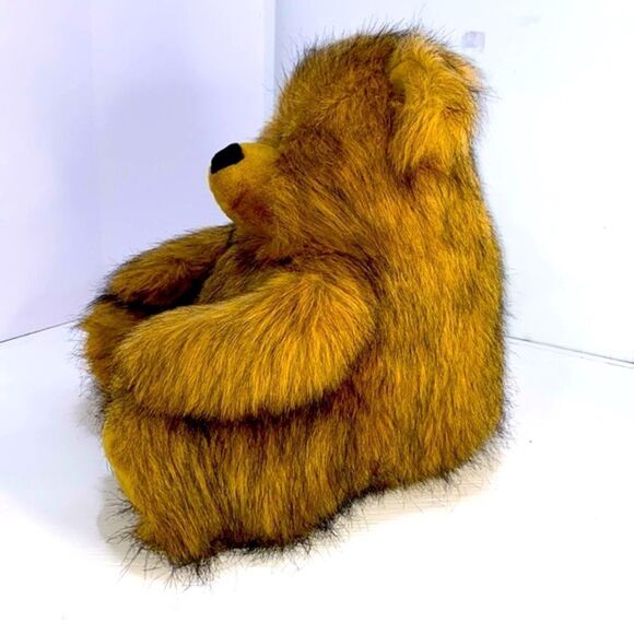 A&A Plush Inc Vintage Brown Black Bear Plush Stuffed Animal 15" 1992 Furry Soft - Picture 3 of 12